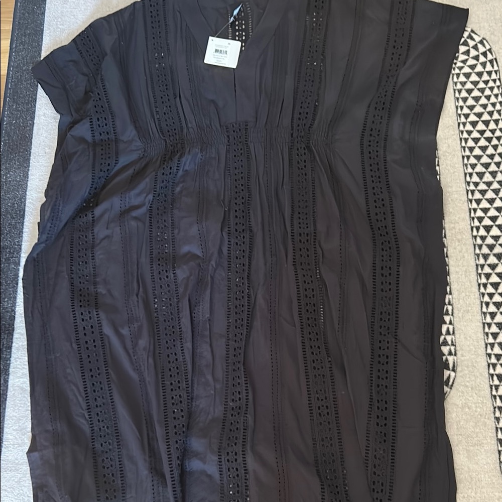 Echo Black Eyelet Caftan